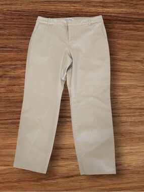 Tommy Bahama Raw Edge Crop Chino Pants Raw‎ Hem Tan Size 6